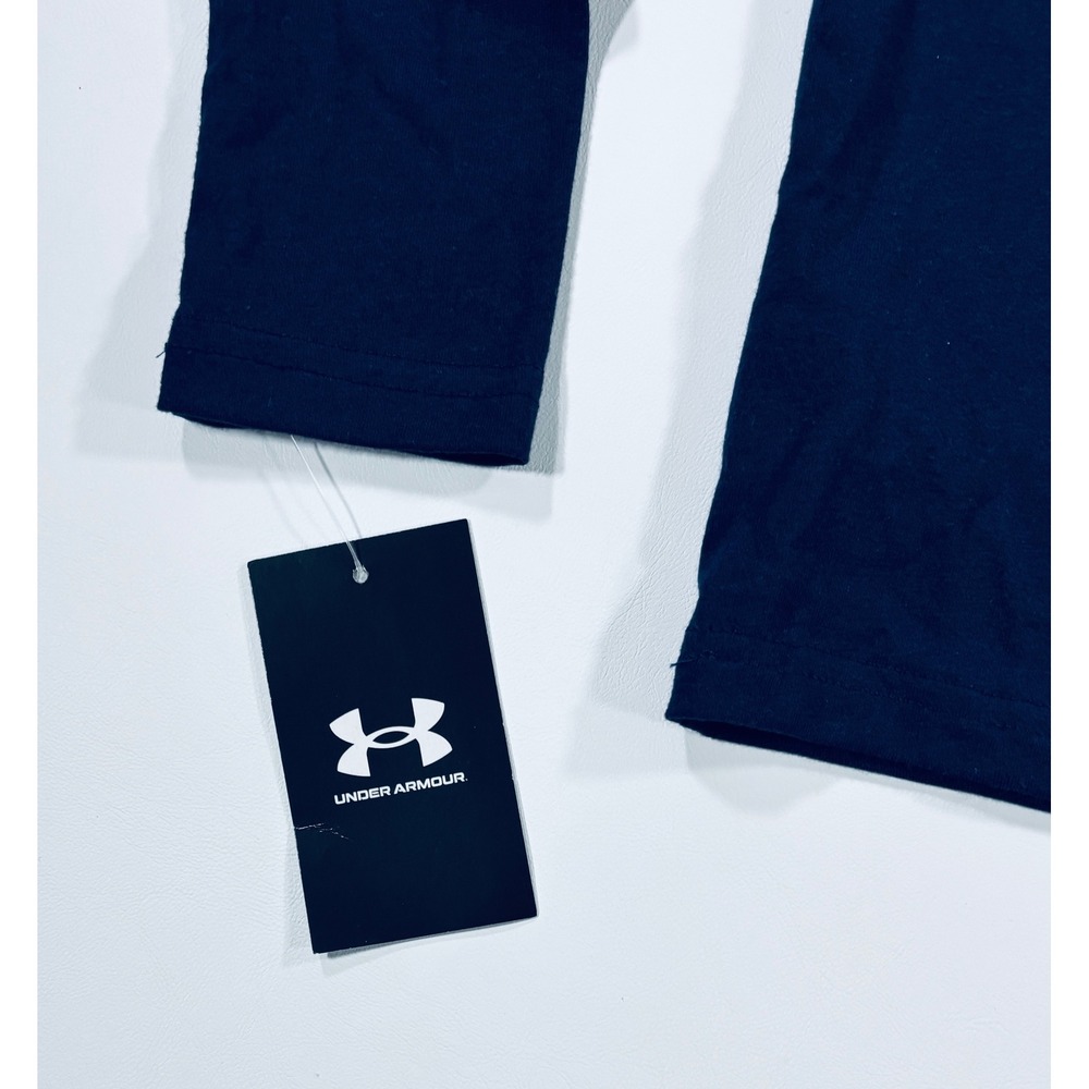 Under Armour Boys Long Sleeve Graphic T-Shirt 2 Pack Space Football Blue Navy - Picture 10 of 10